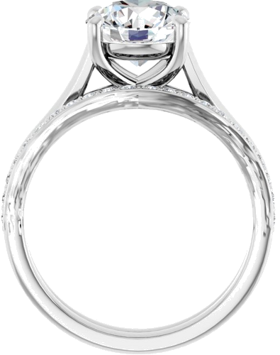 Platinum 8 mm Round Solitaire Engagement Ring Mounting (7)