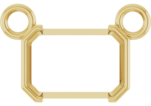 Pakabukas „Solitaire“ 14k yellow gold Emerald 6mm x 4mm (1)