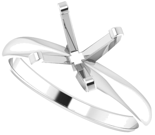 Sužadėtuvių Žiedas „Solitaire“ 585 Baltojo Aukso Square 6mm (5)