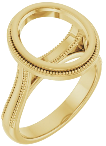 Sužadėtuvių Žiedas „Bezel-Set Solitaire“ 14k yellow gold Oval 12mm x 10mm (1)