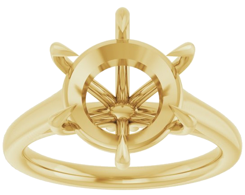 Sužadėtuvių Žiedas „Claw-Pong“ 14k yellow gold Round 11mm (3)