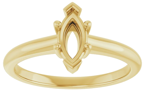 Sužadėtuvių Žiedas „V-End Prong“ 10k yellow gold Marquise 8mm x 4mm (3)