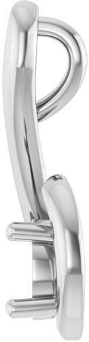 Pakabukas „Freeform“ 14k white gold Round 5.8mm (3)