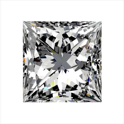 0.3 carat F-SI2 Natūralus Princess Deimantas (1)