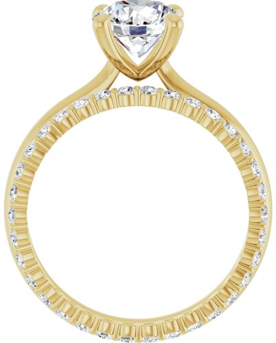 Sužadėtuvių Žiedas „Solitaire“ 585 Geltonojo Aukso Round 7.4mm (7)