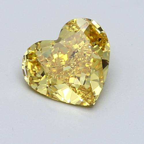 1.23 carat Fancy Vivid Orangey Yellow-IF Natūralus Heart Deimantas (1)