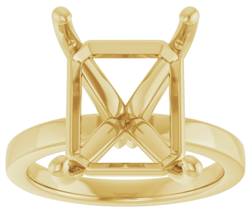 Sužadėtuvių Žiedas „Solitaire“ 10k yellow gold Emerald 13mm x 11mm (3)
