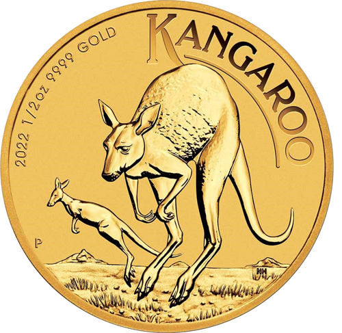 1/2 oz Kengūra 2022 Australija auksinė moneta (.9999 Grynuolis) (1)