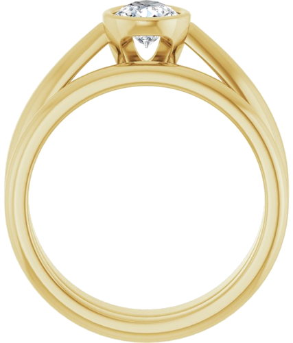 Sužadėtuvių Žiedas „Bezel-Set Solitaire“ 14k yellow gold Pear 7mm x 5mm (7)