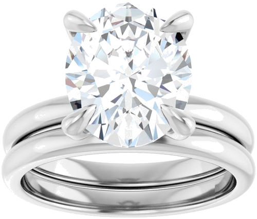 Sužadėtuvių Žiedas „Solitaire“ 950 Platinos Oval 11mm x 9mm (8)