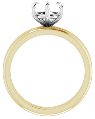 Sužadėtuvių Žiedas „Claw-Prong“ 14k yellow/white gold Round 7mm (7)