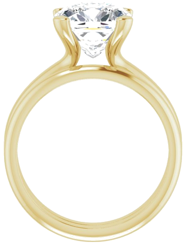 Sužadėtuvių Žiedas „Solitaire“ 14k yellow gold Cushion 9mm (7)