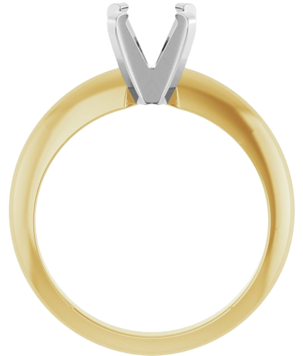 Sužadėtuvių Žiedas „Solitaire“ 14k yellow/white gold Round 6mm (2)