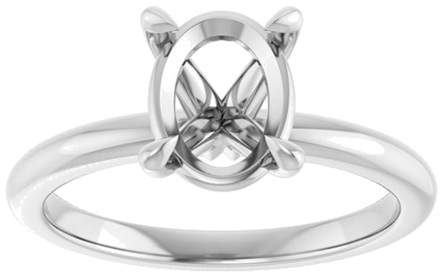 Sužadėtuvių Žiedas 950 Platinos Oval 9mm x 7mm (3)