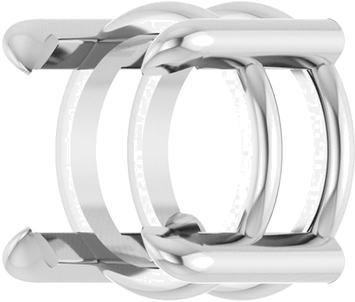 Pakabukas „Solitaire Slide“ 585 Baltojo Aukso Round 6.5mm (2)
