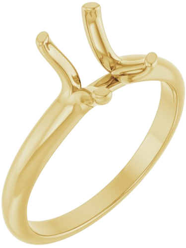 Sužadėtuvių Žiedas „Solitaire“ 10k yellow gold Emerald 8mm x 6mm (1)