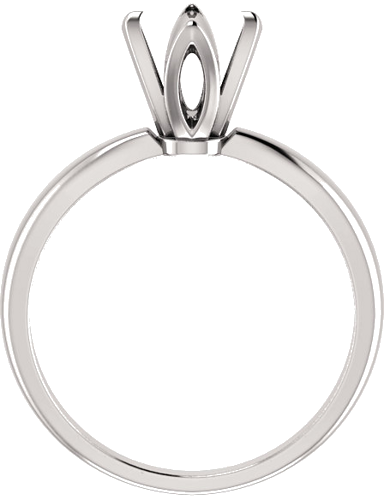 Sužadėtuvių Žiedas „4-Prong Tulipset® Solitaire“ 585 Baltojo Aukso Round 6.3mm x 6.6mm (2)