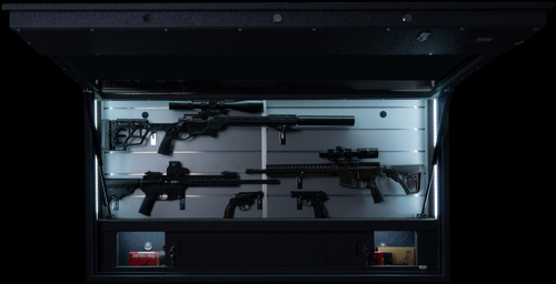 Ginklų seifas su neperšaunamu stiklu Griffon GD.840.E GLASS WALL (217 kg) (10)