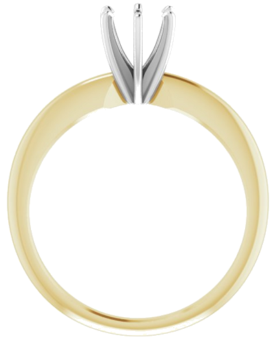 Sužadėtuvių Žiedas „Solitaire“ 585 Baltojo Ir Geltonojo Aukso Round 5.4mm x 5.7mm (2)