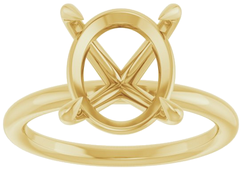 Sužadėtuvių Žiedas „Claw-Prong Solitaire“ 14k yellow gold Oval 12mm x 10mm (3)