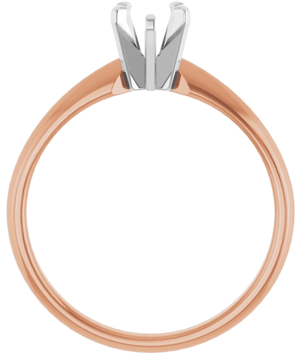 Sužadėtuvių Žiedas „Solitaire“ 14k rose/white gold Pear 6mm x 4mm (2)