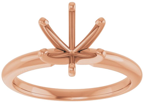 Sužadėtuvių Žiedas „Solitaire“ 14k rose gold Round 7.8mm x 8.6mm (3)