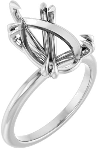 Sužadėtuvių Žiedas „Double Claw-Prong“ 10k white gold Pear 15mm x 10mm (1)