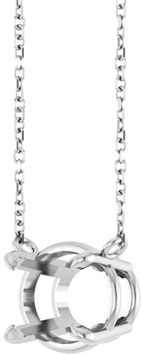 Pakabukas „Solitaire“ 585 Baltojo Aukso Oval 11mm x 9mm (2)