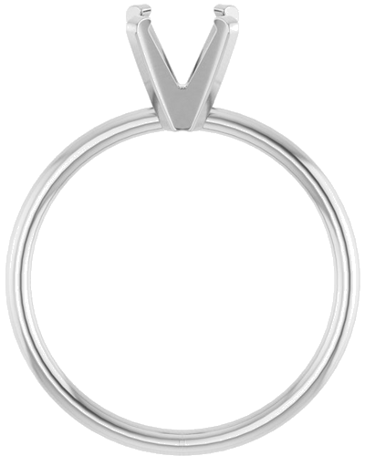 Sužadėtuvių Žiedas „Solitaire“ 14k white gold Round 6.5mm (2)