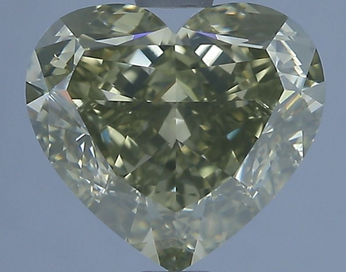 3.0 carat Fancy Yellow-SI1 Natūralus Heart Deimantas (1)
