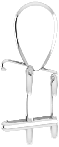 14K White 8.5 mm Round 3-Prong Pendant Mounting (3)