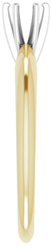 Sužadėtuvių Žiedas „Solitaire“ 14k yellow/white gold Round 4mm x 4.1mm (4)