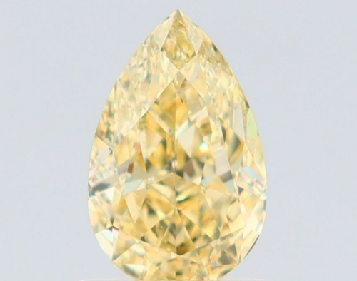 1.01 carat Fancy Yellow-VS2 Natūralus Pear Deimantas (1)