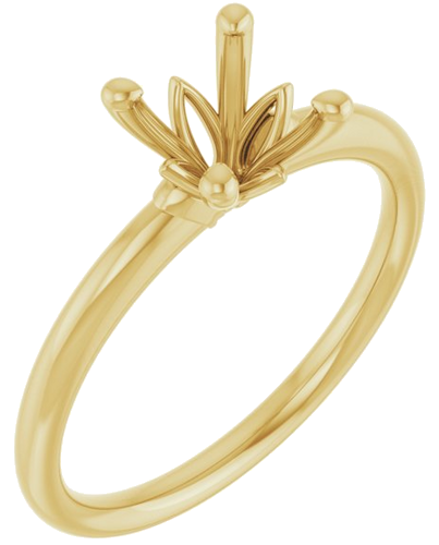Sužadėtuvių Žiedas „Solitaire“ 14k yellow gold Round 6.5mm (1)