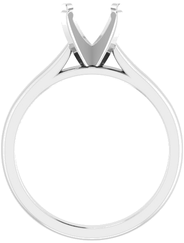 Sužadėtuvių Žiedas „Solitaire“ 585 Baltojo Aukso Round 7.5mm (1)