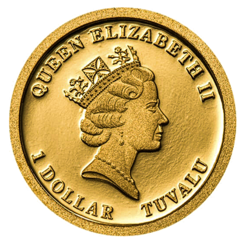 2010 Тувалу Морской Конек (Морские обитатели) 1 доллар золотая монета (2)