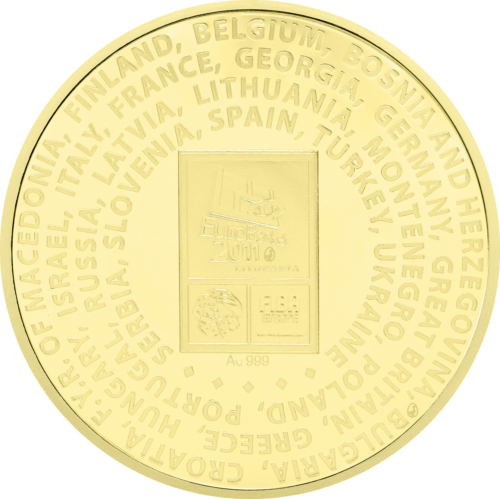 Medal Set with A. Sabonis' Signature and EuroBasket 2011, Lithuania Inscription (4)