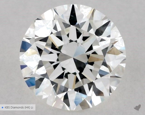 0.5 carat G-VVS2 Excellent cut Natūralus Round Deimantas (1)