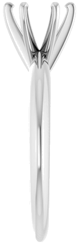 Sužadėtuvių Žiedas „Solitaire“ 585 Baltojo Aukso Round 6mm x 6.6mm (4)