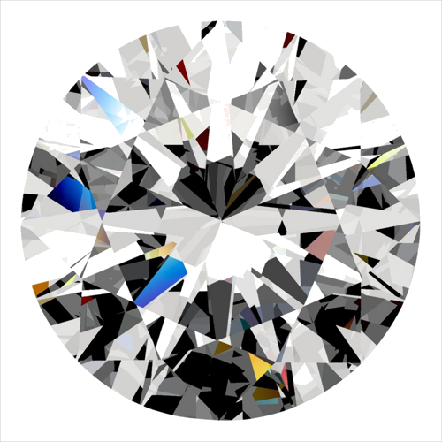 0.37 carat F-VVS2 Excellent cut Natūralus Round Deimantas (1)