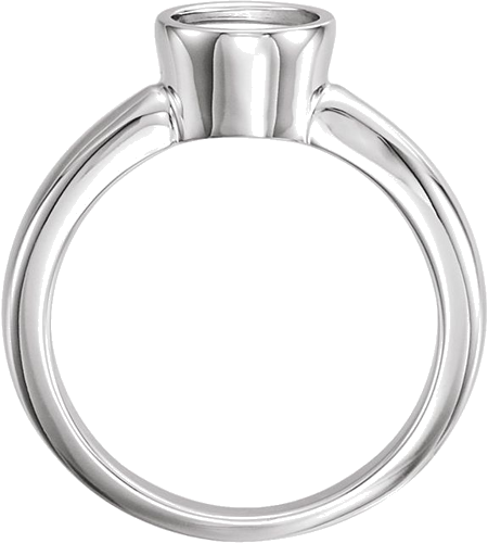 Sužadėtuvių Žiedas „Bezel-Set Solitaire“ 14k white gold Round 4.4mm (2)