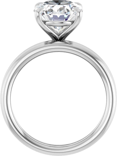 Sužadėtuvių Žiedas „Claw-Prong Solitaire“ 14k white gold Oval 11mm x 9mm (7)