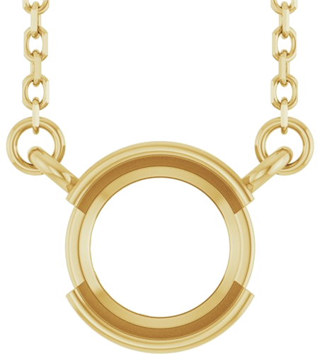Pakabukas „Half-Bezel Solitaire“ 14k yellow gold Round 6.5mm (1)