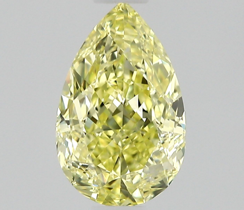 0.7 carat Fancy Yellow-VVS1 Natūralus Pear Deimantas (1)