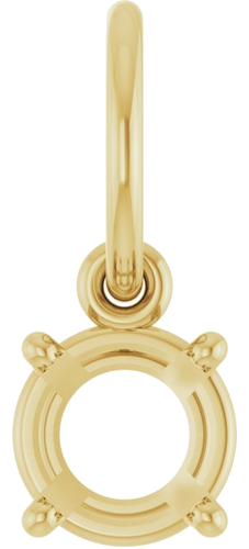 Pakabukas „Solitaire Charm“ 10k yellow gold Round 5mm (1)