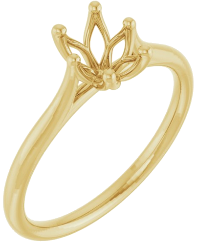 Sužadėtuvių Žiedas „Solitaire“ 585 Geltonojo Aukso Oval 7mm x 5mm (1)