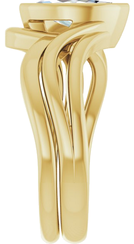 Sužadėtuvių Žiedas „Bezel-Set“ 14k yellow gold Marquise 9.5mm x 5mm (9)