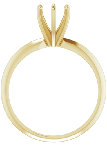 14K Yellow 5.4-5.7 mm Round 6-Prong Solitaire Ring Mounting (2)