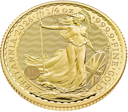 1/4 oz Британия 2026 Златна монета Карл III (4)