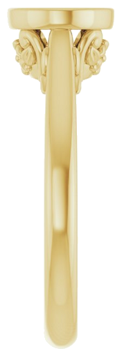Sužadėtuvių Žiedas „Bezel-Set“ 14k yellow gold Oval 8mm x 6mm (4)